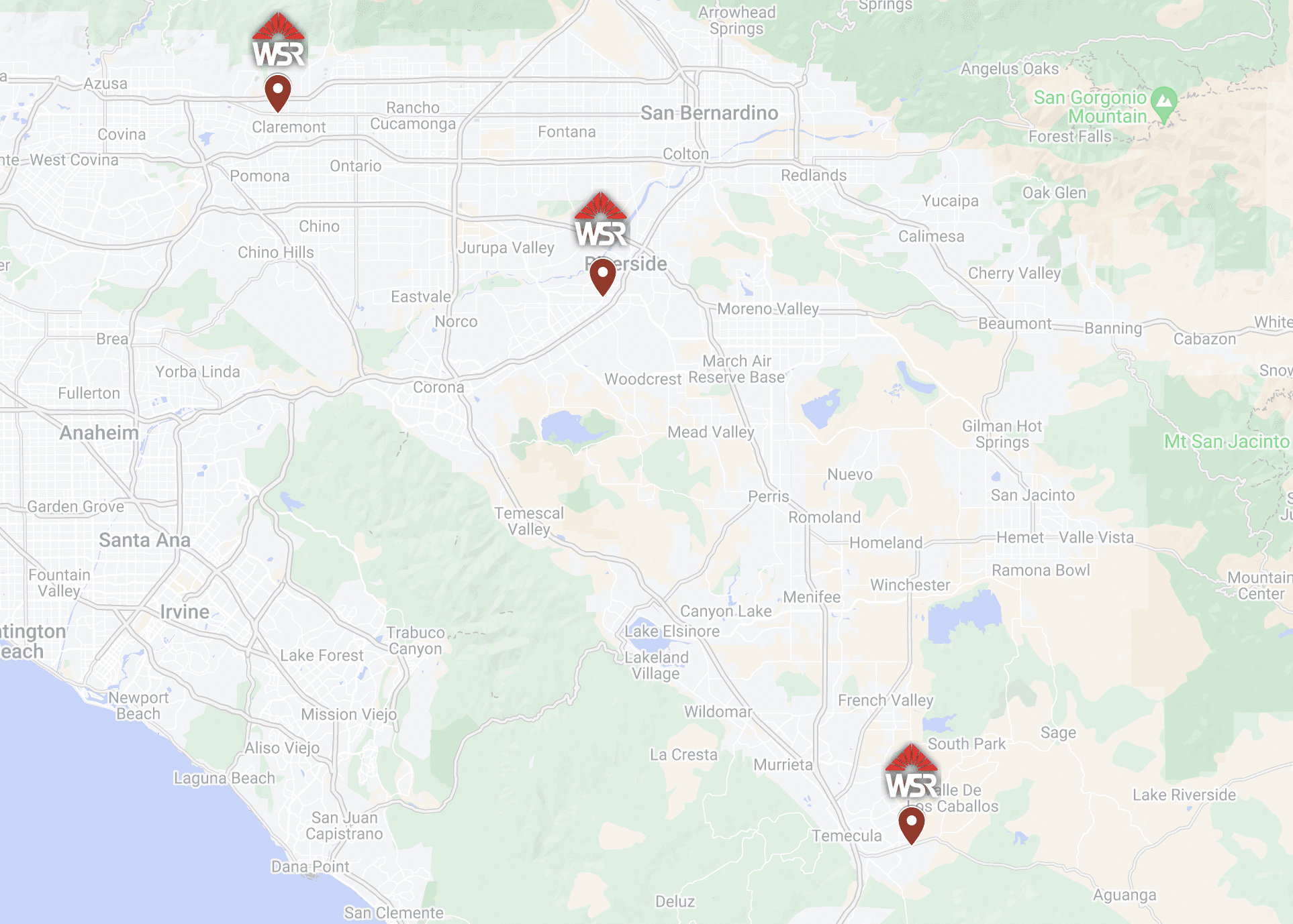 map of WSR locations